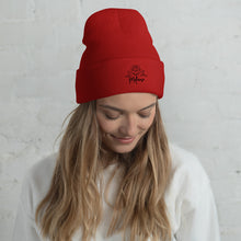 Load image into Gallery viewer, Cuffed Black Logo Beanie
