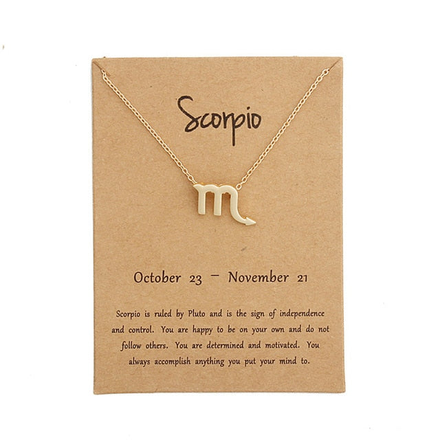 Zodiac Sign Necklaces with Gift card constellations - MELLIROSE