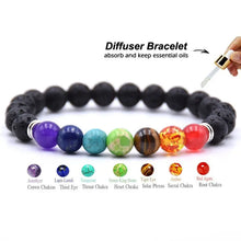 Load image into Gallery viewer, Chakra Charms Lava Rock Bracelets - MELLIROSE