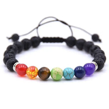 Load image into Gallery viewer, Chakra Charms Lava Rock Bracelets - MELLIROSE