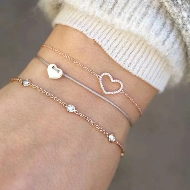 Stone, Beads, & Chains Bracelets Set - MELLIROSE