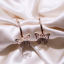 Load image into Gallery viewer, Delicate Butterfly Dangle Earrings
Butterfly Drop Earrings
Elegant Butterfly Earrings
Copper Alloy Butterfly Dangles
Timeless Butterfly Earrings