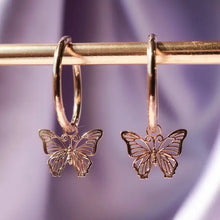 Load image into Gallery viewer, Delicate Butterfly Dangle Earrings
Butterfly Drop Earrings
Elegant Butterfly Earrings
Copper Alloy Butterfly Dangles
Timeless Butterfly Earrings