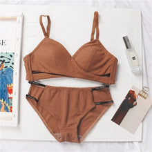 Load image into Gallery viewer, Cotton Push Up Bra & Underwear Set