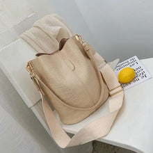 Load image into Gallery viewer, Crocodile Leather Bucket Bag - MELLIROSE