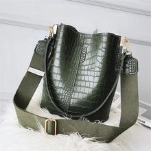 Load image into Gallery viewer, Crocodile Leather Bucket Bag - MELLIROSE