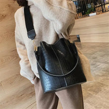 Load image into Gallery viewer, Crocodile Leather Bucket Bag - MELLIROSE