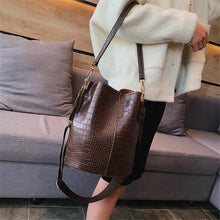 Load image into Gallery viewer, Crocodile Leather Bucket Bag - MELLIROSE