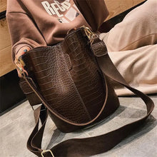 Load image into Gallery viewer, Crocodile Leather Bucket Bag - MELLIROSE