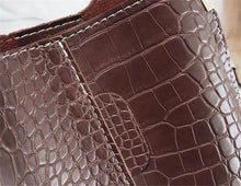 Load image into Gallery viewer, Crocodile Leather Bucket Bag - MELLIROSE