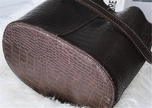 Load image into Gallery viewer, Crocodile Leather Bucket Bag - MELLIROSE