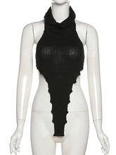 Load image into Gallery viewer, Knitted V-Cut Turtleneck Top
