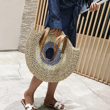 Load image into Gallery viewer, Good Vibes Only Woven Beach Women Tote Bag
