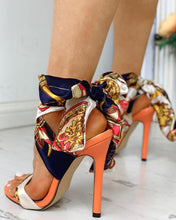 Load image into Gallery viewer, Show Out Bow Sandal Heels
