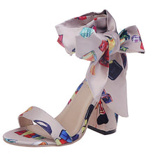 Load image into Gallery viewer, Fashionista Open Toe Block Sandal Heels
