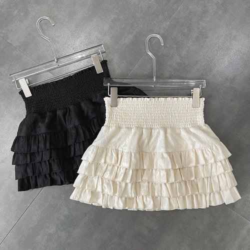 Ruffle mini skirt for women - MELLIROSE