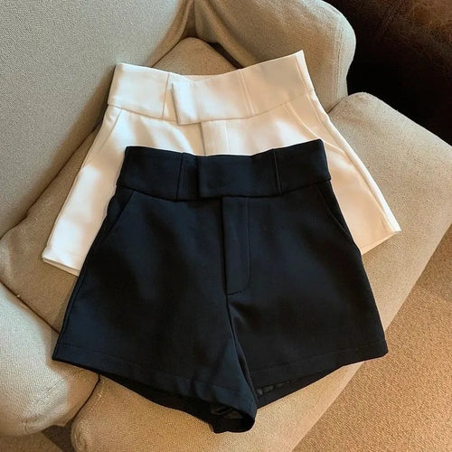 Streetwear black high waist shorts - MELLIROSE
