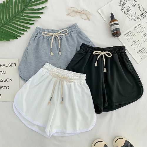 Lace-Up High Waist Casual Summer Shorts for Women – Slim Fit Beach Shorts - MELLIROSE