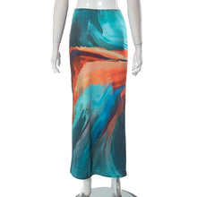Load image into Gallery viewer, Tie Dye Print High Waist Maxi Skirt

