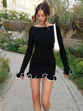 Load image into Gallery viewer, Ruffled Knitted Skirt Dress
