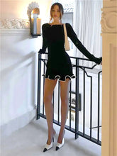 Load image into Gallery viewer, Ruffled Knitted Skirt Dress
