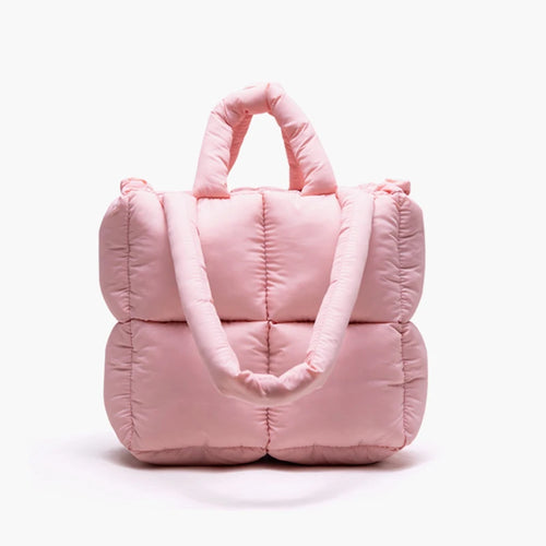 Go-To puffer padded small tote bag with quilted design - MELLIROSE