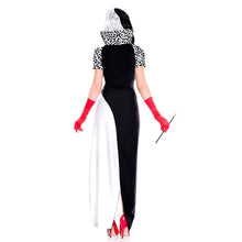 Load image into Gallery viewer, Cruella Black &amp; White Dress Costume
