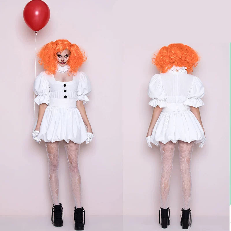 Ghost Doll Photo Show Clown Party Costume