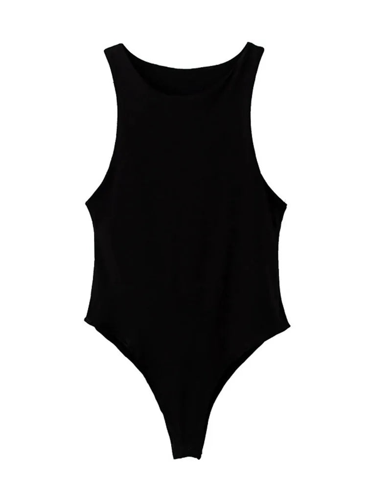 Summer Solid Bodycon Bodysuit - Mellirose