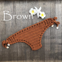 Load image into Gallery viewer, Sexy Bikini Thong Handmade Crochet Swimwear Bottom for Women - Mellirose
