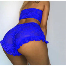 Load image into Gallery viewer, Too Much Lace Lingerie Shorts Set
