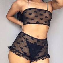 Load image into Gallery viewer, It&#39;s All Love Lace Lingerie Shorts Set
