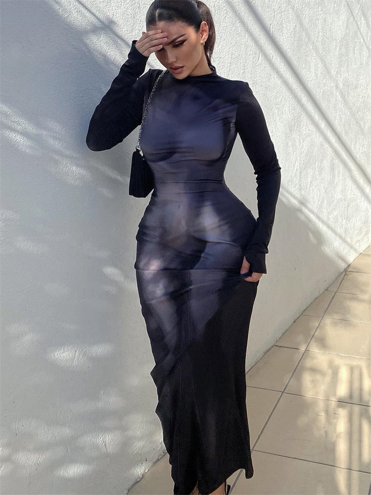 Body-ody Printed Maxi Dress