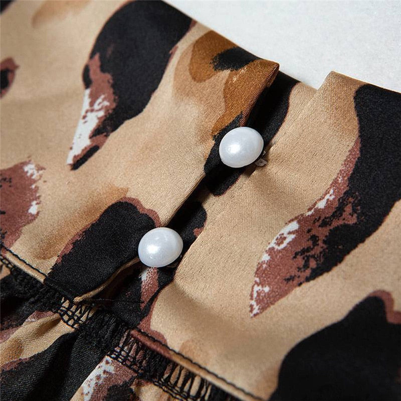 Leopard print halter blouse for women’s fashion - MELLIROSE