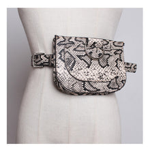 Load image into Gallery viewer, Leather Snake Skin Fanny Pack - MELLIROSE
