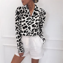 Load image into Gallery viewer, Casual Loose Leopard Print Blouse - MELLIROSE
