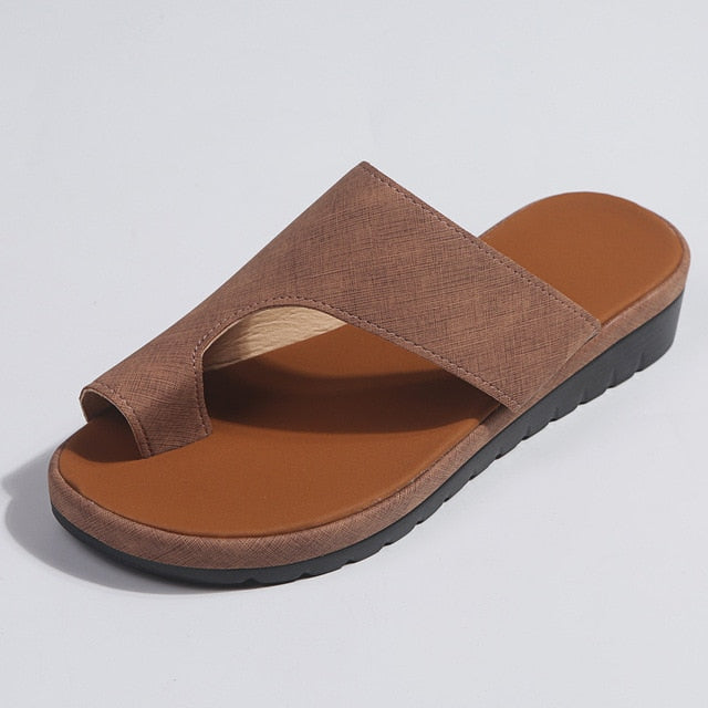 Raised Leather Sandals - MELLIROSE