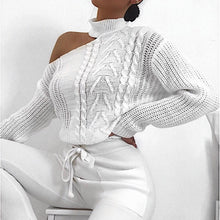 Load image into Gallery viewer, Bare Shoulder Knitted Oversized Sweater - MELLIROSE
