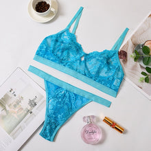 Load image into Gallery viewer, Bralette Transparent Hollow Out Set - MELLIROSE
